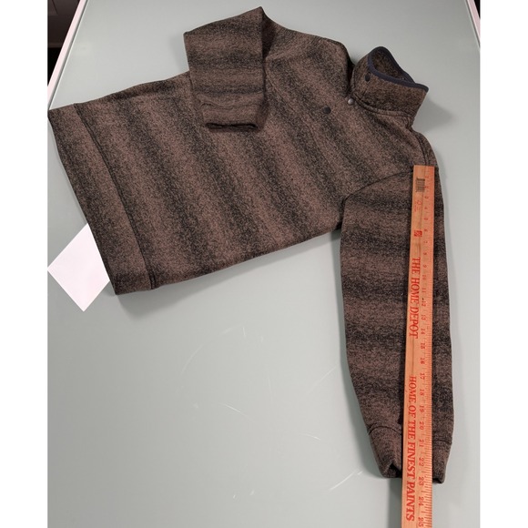 Eddie Bauer Quarter Snap Pullover Fleece Mens M High Collar Heathered Mid weight - Picture 10 of 11